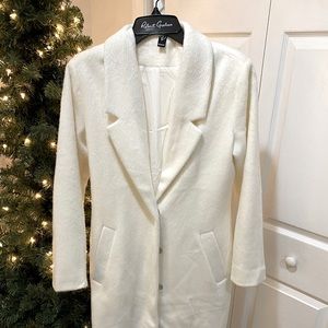 Windsor Faux Fur Coat- White